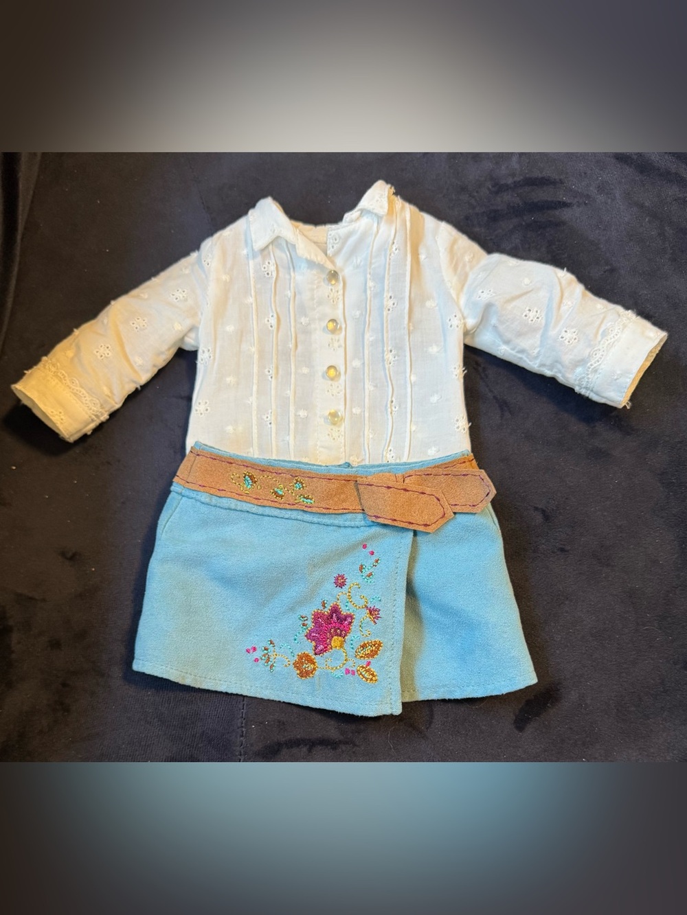 Authentic American Girl GOTY 2007 Nicki Fleming Meet Shirt Skirt Outfit - Picture 3 of 5